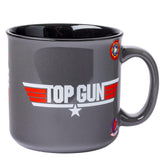 Silver Buffalo Top Gun Maverick: vista frontal con logotipo icónico para amantes del café.