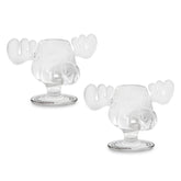 Vaso chupito Silver Buffalo con cabeza de alce Marty, ideal para fiestas temáticas.