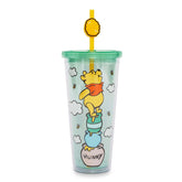 Copa Silver Buffalo Winnie the Pooh Hunny Pot verde, diseño icónico para bebidas frías.