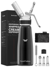 Dispensador SimCoker crema aluminio 500 ml para postres.