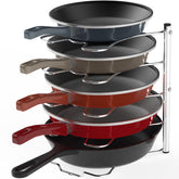 Simple Houseware organizador de ollas para armario cromado y compacto