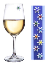 Simply Charmed imanes copa vino, copo de nieve para identificar bebidas.