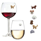 Simply Charmed imanes para vasos con teckel, identifica tu copa en reuniones.