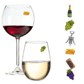 Simply Charmed imanes para vino con tallo, identifican la copa sin ruido