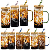 Singhoow vaso de agradecimiento 13.5 oz con tapa de bambú, ideal para compartir en equipo.