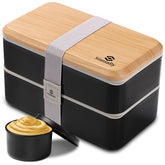 Sinnsally Bento Box con compartimentos apilables para mantener comidas separadas y frescas.