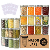 Frascos SKOCHE Mason 8 oz, pack 24, ideal para conservas caseras