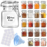 Conjunto tarros SKOCHE de 20 frascos de 4 oz con tapas herméticas.
