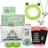 Taza de vidrio Skylety Rana 16 onzas con tapa y pajilla, ideal para bebidas.