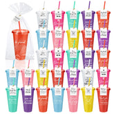Vaso Skylety de 24 oz con tapa y pajilla, ideal para regalos de empleados.