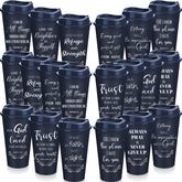 Skylety vasos café plásticos 16oz azul: uso diario cómodo con tapa.