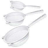 Colador Skyley de 5 pulgadas con asa, ideal para enjuagar ingredientes y escurrir líquidos.