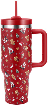 Skywerc taza termica navidad con mango, ideal para bebidas frias o calientes.