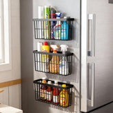 SleekStore caja organizadora para puerta de cocina, tres piezas, negro