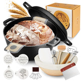 Slow Slog: olla de hierro fundido 5 qt con tapa para hornear pan con distribución uniforme