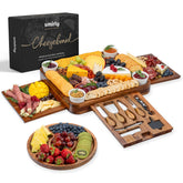 SMIRLY tabler o charcutería grande en acacia para servir aperitivos con estilo.