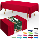 Smiry mantel desechable rectangular rojo, 10-pack, ideal para fiestas y limpieza rápida.