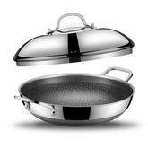 SNOWCLAD Wok con doble mango para un manejo cómodo al saltear