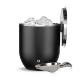 Snowfox Plus cubo de hielo de 3 litros mate negro, mantiene el hielo frío durante la fiesta.