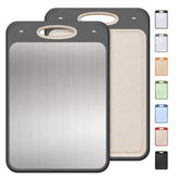 Socisen tabla 2 en 1 con acero inoxidable y mango, ideal para carnes.