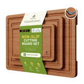 Socisen tablas de corte bambú, trío de tamaños, ideal para preparar verduras.