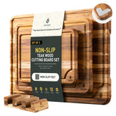 Socisen tablas de corte teca 10 pulgadas con base antideslizante para mayor estabilidad.