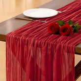 Socomi corredor de mesa en gasa de queso roja para bodas