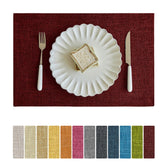 Softalker salvamanteles rojos con lino falso para protección elegante de la mesa.