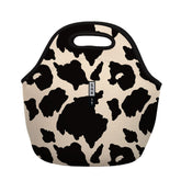 Sok It LunchTote con estampado vaca en exterior, ideal para comida fresca todo el día