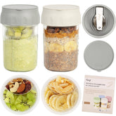 SOLIGT contenedores para avena de la noche con tapas plegables