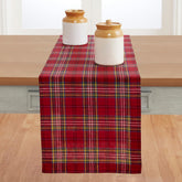 Solino Home Camino de mesa de lino rojo 108 pulgadas, ideal para cenas formales.