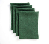 Solino Home servilletas de lino verde bosque 20x20, ideal para mesa diaria
