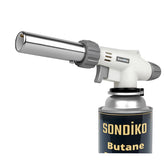 Sondiko cabezal soplete dual en uso culinario para cocina y parrilla.