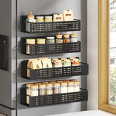 Estante magnético SONGMICS grande para refrigerador ofrece almacenamiento adicional sin taladrar