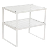 SongMics estante-armario-metalico-blanco para maximizar espacio vertical.