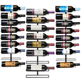 Sorbus estante de pared para vino, 9 botellas por estante, ahorro de espacio