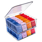 Organizador Sorbus de té, vista frontal con 12 compartimentos para bolsas