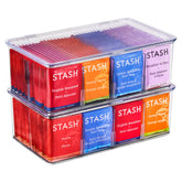Sorbus organizador de té con dos unidades y tapas, ideal para ordenar bolsitas.
