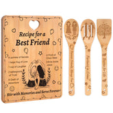 Sornivra tabla de corte de bambú para mejor amiga, perfecta para cocinar y regalar