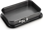 SOUJOY molde rectangular con fondo desmontable para pasteles grandes y desmolde sencillo