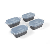Souper Cubes fuente ceramica 5x3 carbón, lista para recalentar porciones individuales.