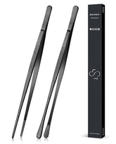 Pinzas SouxMux 12 pulgadas con puntas serradas para asegurar comida sin deslizamientos.