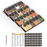SpaceAid organizador para cajón de especias con frascos de vidrio, fácil acceso.