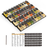 SpaceAid organiza el cajón de especias con 40 frascos para una cocina ordenada.