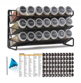 SpaceAid Organizador de especias de 3 estantes para cocina ordenada y fácil acceso.