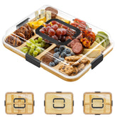 SpaceAid Tablero de Charcutería con tapa transparente para ver las porciones.