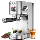 Spacekey cafetera panel frontal con bomba de 20 bar para aroma intenso.