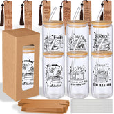 Splandiant vasos de vidrio 16 oz, ideales para bebidas frías o cálidas.