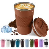 La taza SPLMIFA viaje aislada en acero inoxidable mantiene el café caliente por horas.