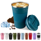 SPLMIFA Taza de viaje aislada con tapa para evitar derrames durante el viaje